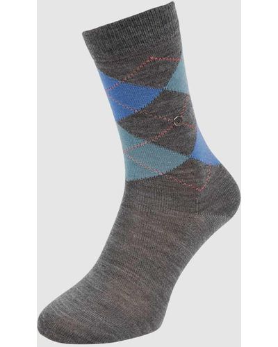 Burlington Socken mit Schurwoll-Anteil Modell 'Marylebone' - Grau