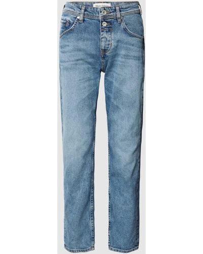 Marc O' Polo Boyfriend Fit Jeans Met Labeldetails - Blauw