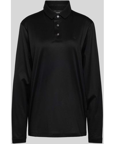 Emporio Armani Poloshirt mit überschnittenen Schultern - Schwarz
