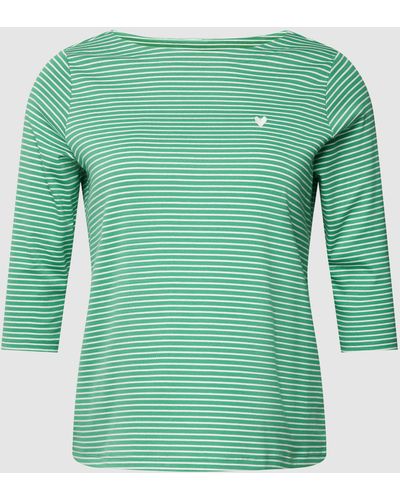 Tom Tailor PLUS SIZE Longsleeve mit Streifenmuster - Grün