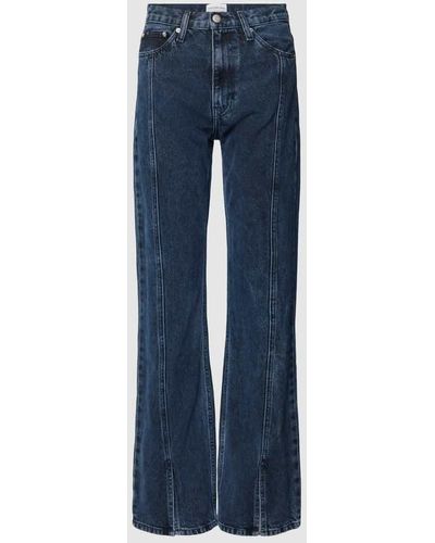 Calvin Klein Bootcut Jeans mit Gehschlitzen Modell 'AUTHENTIC' - Blau