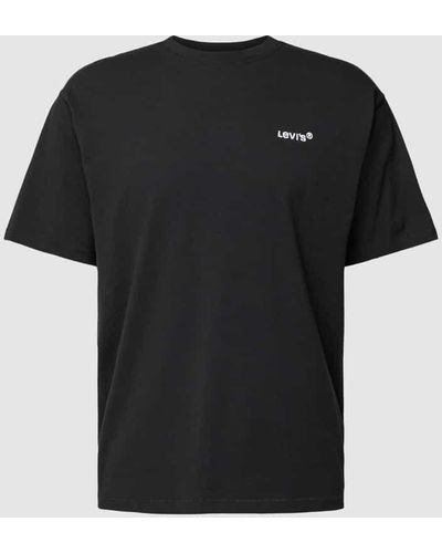 Levi's T-Shirt mit Label-Stitching - Schwarz