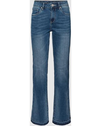 Blue Monkey Jeans mit seitlichem Beinschlitz Modell 'LEAH' - Blau