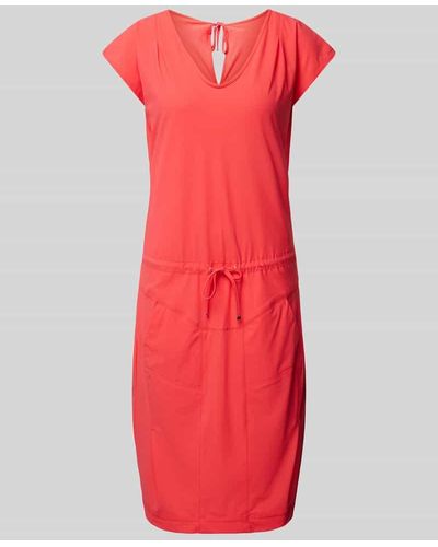 RAFFAELLO ROSSI Knielanges Kleid mit Schnürrung Modell 'GIRA' - Rot
