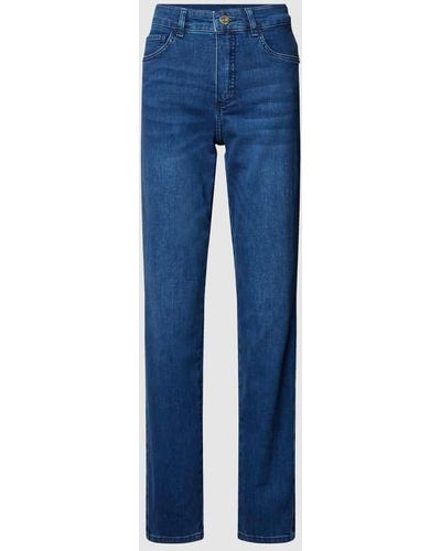 ROSNER High Waist Jeans im 5-Pocket-Design Modell 'AUDREY1' - Blau