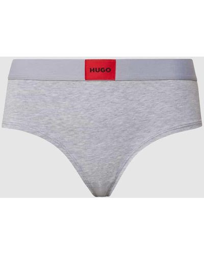 HUGO Slip mit Label-Print - Grau