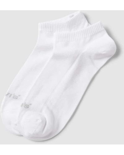 Levi's Socken mit Label-Schriftzug Modell 'LOW CUT ' im 2er-Pack - Weiß