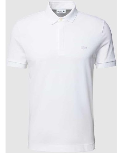 Lacoste Regular Fit Business-Hemd mit Strukturmuster Modell 'HANK' - Weiß