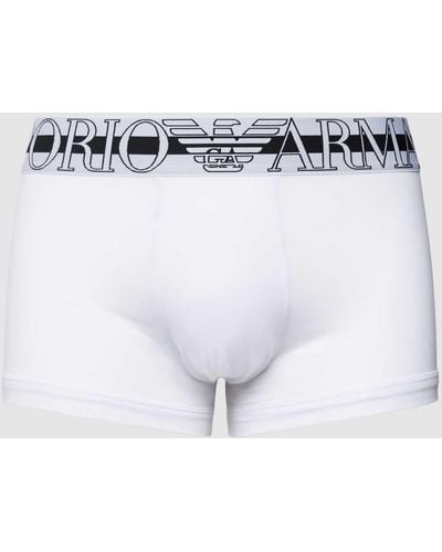 Emporio Armani Nauwsluitende Boxershort Met Logoband - Wit