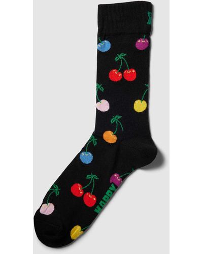 Happy Socks Socken mit Allover-Muster - Schwarz