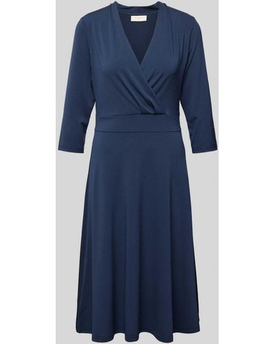 Freequent Midi-jurk Met V-hals - Blauw