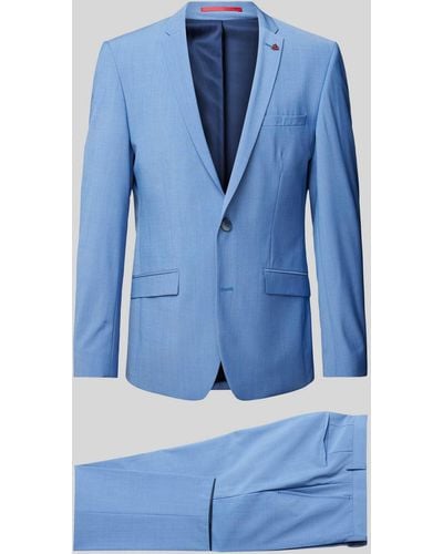 Roy Robson Anzug im unifarbenen Design - Blau