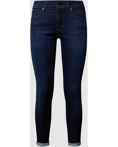Mavi Korte Super Skinny Fit Jeans Met Stretch - Blauw