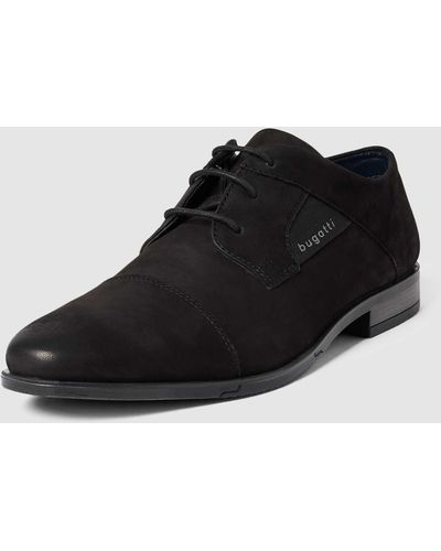 Bugatti Derby Schoenen Van Leer - Zwart