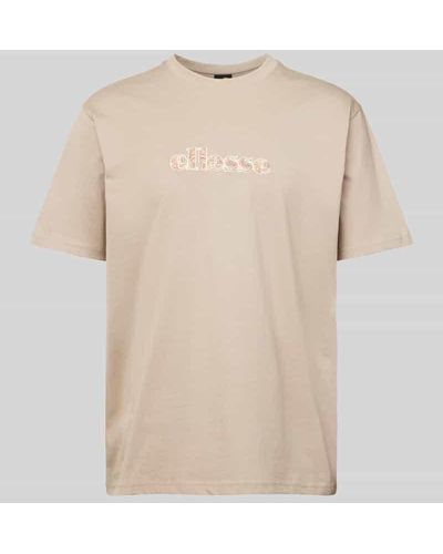 Ellesse T-Shirt mit Label-Stitching Modell 'MARLO' - Natur