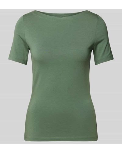 Vero Moda T-Shirt mit U-Boot-Ausschnitt Modell 'PANDA' - Grün