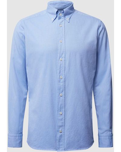 Eton Slim Fit Zakelijk Overhemd Van Oxford - Blauw