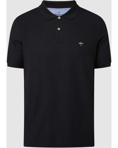 Fynch-Hatton Poloshirt aus Supima®-Baumwolle - Schwarz