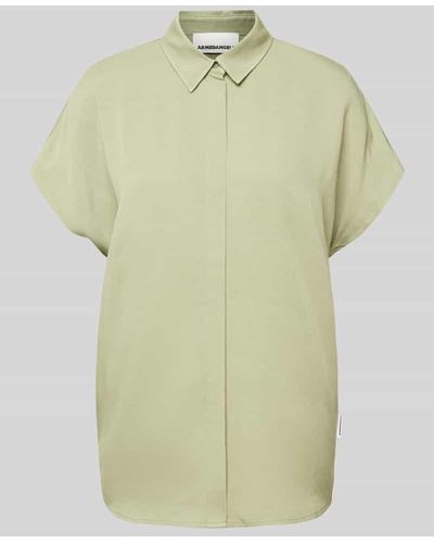 ARMEDANGELS Bluse mit Kappärmeln Modell 'LARISAANA' - Grün