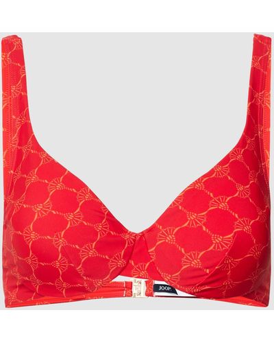 JOOP! BODYWEAR Bikini-Oberteil mit eingearbeiteten Bügeln - Rot