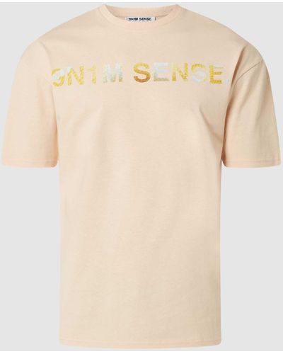 9N1M SENSE T-shirt Van Katoen Met Logoprint - Naturel