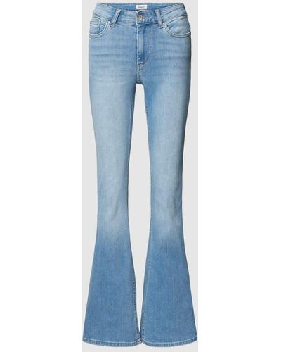 ONLY Flared Fit Jeans mit Label-Patch Modell 'BLUSH LIFE' - Blau