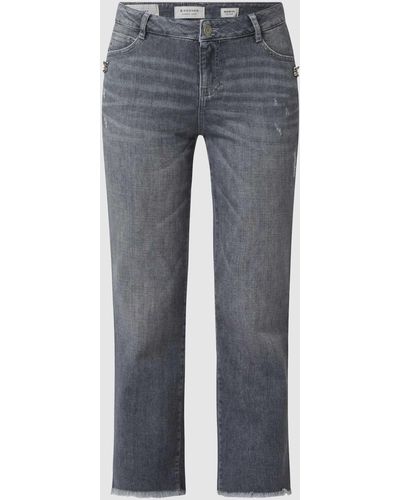 ROSNER Straight Fit Jeans mit Stretch-Anteil mit Schmuck Details Modell 'Masha' - Blau