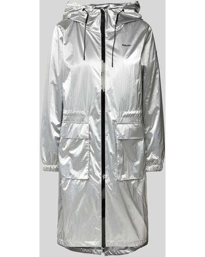 Khujo Mantel mit Zweiwege-Reißverschluss Modell 'CARLEE' - Grau