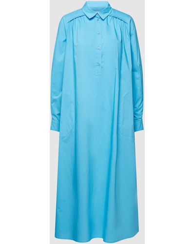Part Two Midi-jurk Met Platte Kraag - Blauw