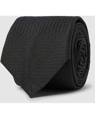 HUGO Krawatte aus Seide mit Allover-Muster - Schwarz