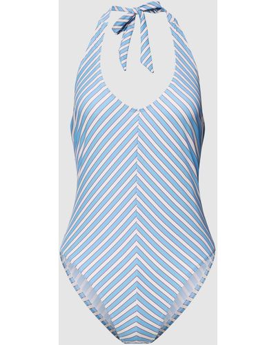 Becksöndergaard Badeanzug mit Streifenmuster Modell 'Aloha' - Blau