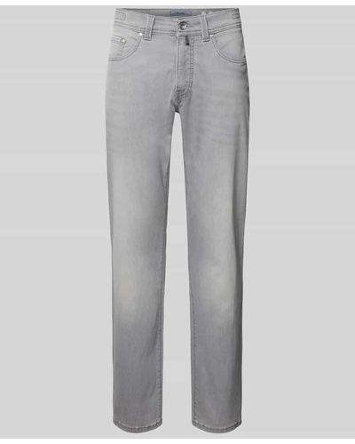 Pierre Cardin Tapered Fit Jeans im 5-Pocket-Design Modell 'Lyon' - Grau