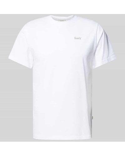 Forét T-Shirt mit Label-Print Modell 'STILL' - Weiß
