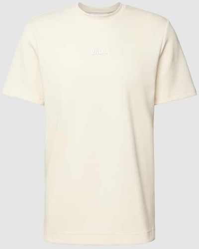 BALR Regular Fit T-Shirt mit Label-Print - Natur
