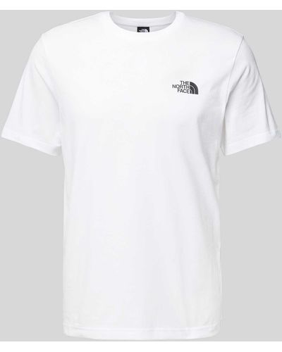 The North Face T-shirt Met Labelprint - Wit