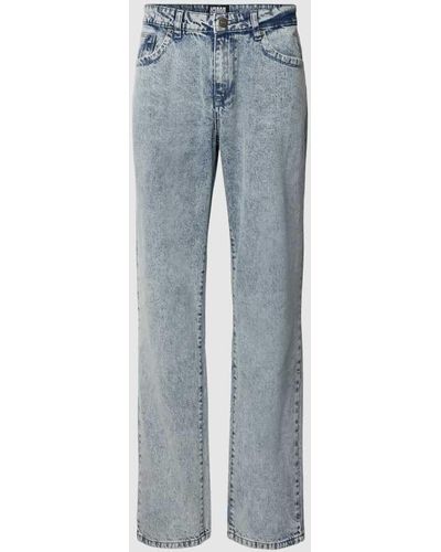 Urban Classics Loose Fit Jeans mit Logo-Patch - Blau