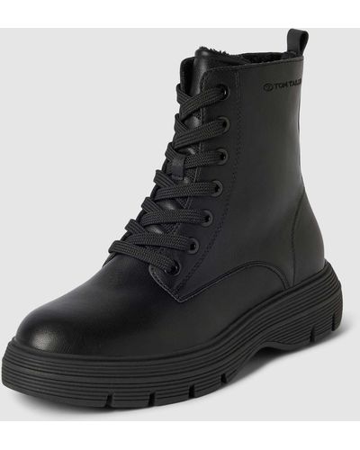Tom Tailor Boots Met Profielzool - Zwart