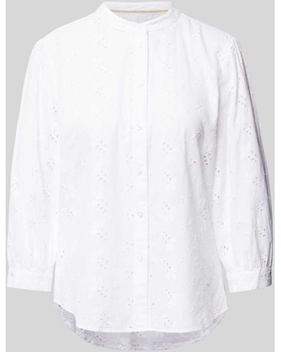 Brax Blouse Met Broderie Anglaise - Wit