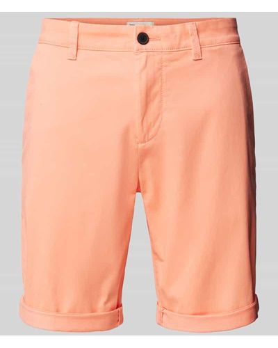 Tom Tailor Slim Fit Chino-Shorts in unifarbenem Design - Orange