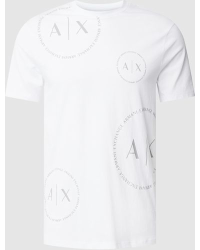 Armani Exchange T-Shirt mit Rundhalsausschnitt - Weiß