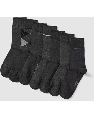 Camano Socken mit Stretch-Anteil im 7er-Pack - Schwarz