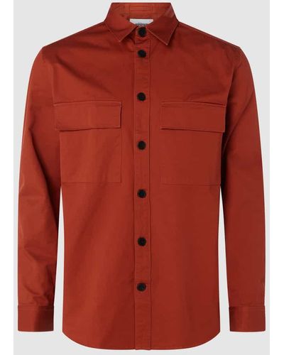 Minimum Hemdjacke aus Bio-Baumwolle Modell 'Mento' - Rot