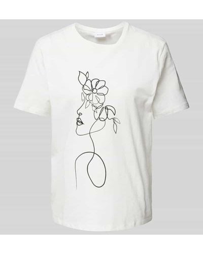 Vila T-Shirt mit Rundhalsausschnitt Modell 'COLBA' - Mehrfarbig