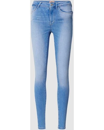 ONLY Skinny Fit Jeans im 5-Pocket-Design Modell 'POWER LIFE' - Blau
