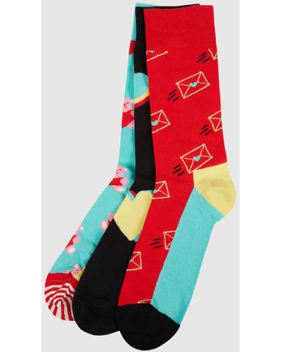 Happy Socks Socken im 3er-Pack - Rot