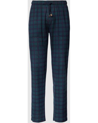 CALIDA Pyjama-Hose mit Allover-Muster Modell 'Remix Sleep Leisure Pants' - Blau