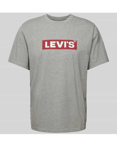 Levi's T-Shirt mit Logo-Print - Grau