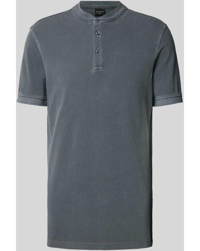 Strellson Regular Fit Poloshirt mit Maokragen Modell 'Phillip' - Grau