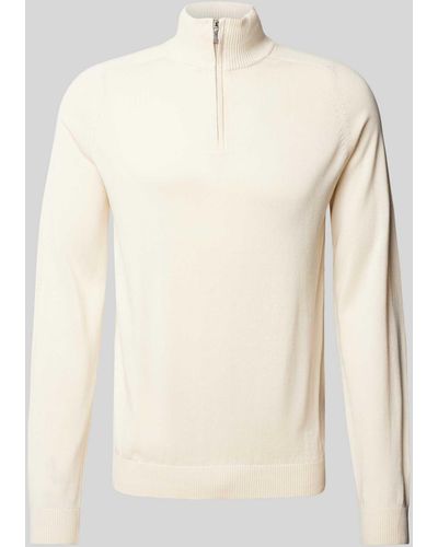 Bruun & Stengade Gebreide Pullover Met Opstaande Kraag - Naturel