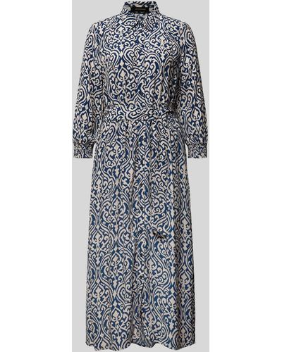 MORE&MORE Midi-jurk Met Doorknoopsluiting - Grijs